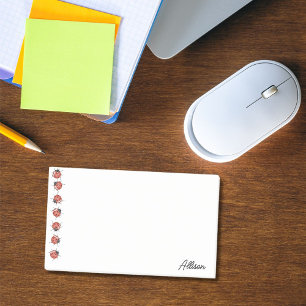 Cute Personalised Ladybug Post-it Notes