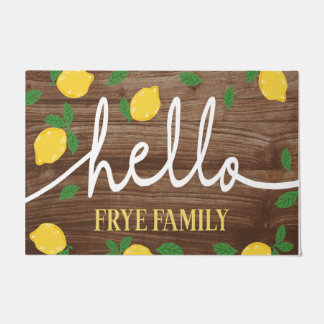 Cute Personalised Lemons Mat,Hello Lemon Doormat