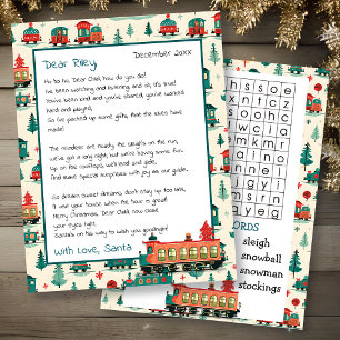 Cute Personalised Letter from Santa   Word Search