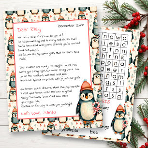Cute Personalised Letter from Santa Word Search