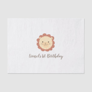 Cute Personalised Little Lion Tissue Paper