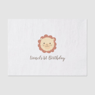 Cute Personalised Little Lion Tissue Paper