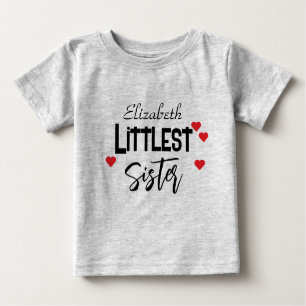 Cute personalised Little Sister Baby T-Shirt