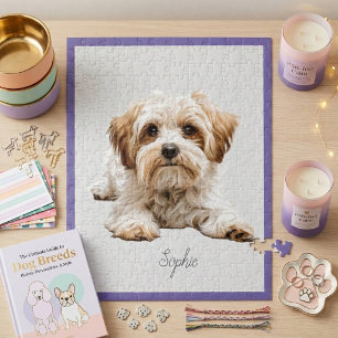 Cute Personalised Maltese Jigsaw Puzzle