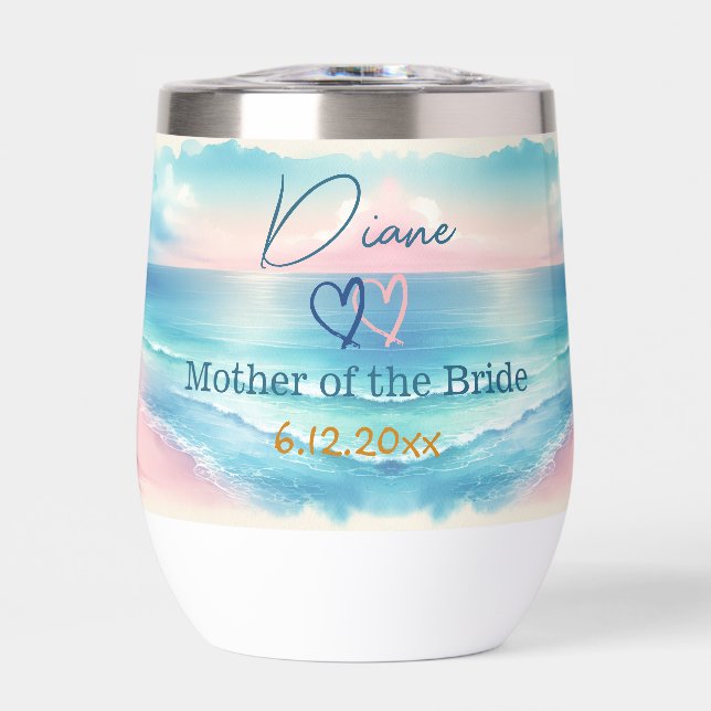 Cute Personalised Mother of the Bride Coastal (Front)