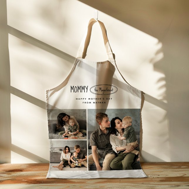 Cute Personalised Mothers Day Family Photo Apron (Creator Uploaded)