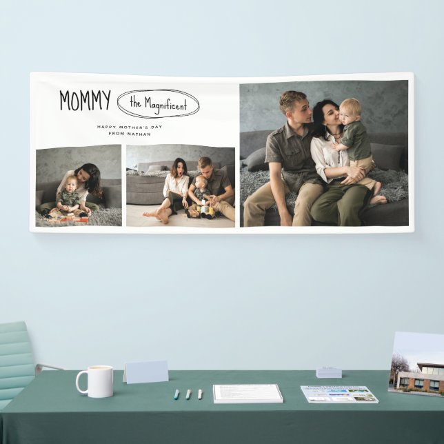 Cute Personalised Mothers Day Family Photo Banner (Tradeshow)