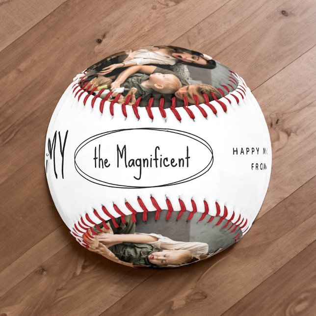 Cute Personalised Mothers Day Family Photo Baseball (Creator Uploaded)