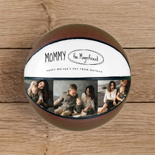 Cute Personalised Mothers Day Family Photo Basketball