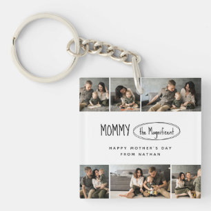 Cute Personalised Mothers Day Family Photo Key Ring