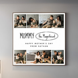 Cute Personalised Mothers Day Family Photo Poster