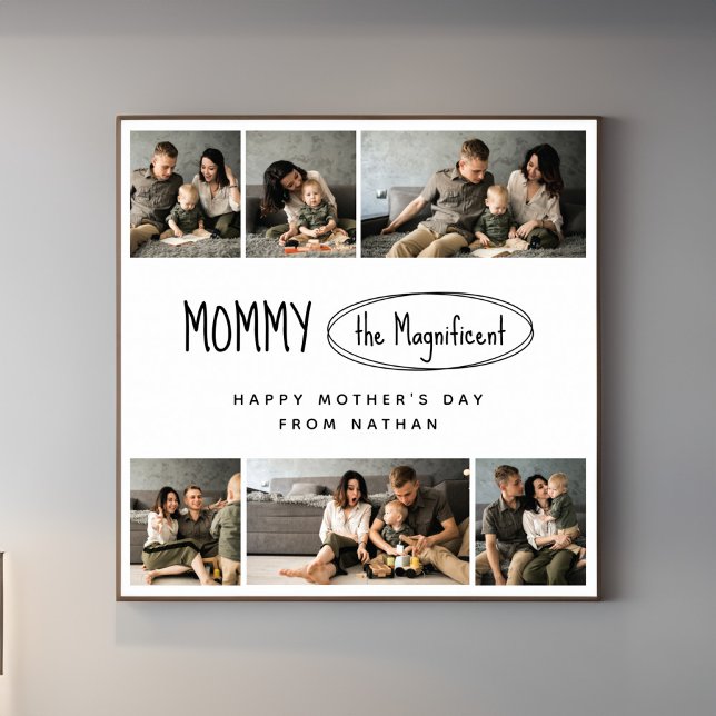 Cute Personalised Mothers Day Family Photo Poster (Creator Uploaded)