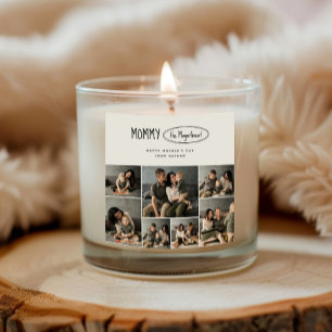 Cute Personalised Mothers Day Family Photo Square Sticker