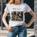 Cute Personalised Mothers Day Family Photo T-Shirt<br><div class="desc">Celebrate the heartwarming journey of motherhood with this endearing "Cute Personalised Mother's Day Family Photo T-Shirt." Wrapped in the love of candid moments, each snapshot is a testament to the laughter, cuddles, and timeless bonds that define family. Designed with the modern mum in mind, this tee is a tapestry of...</div>