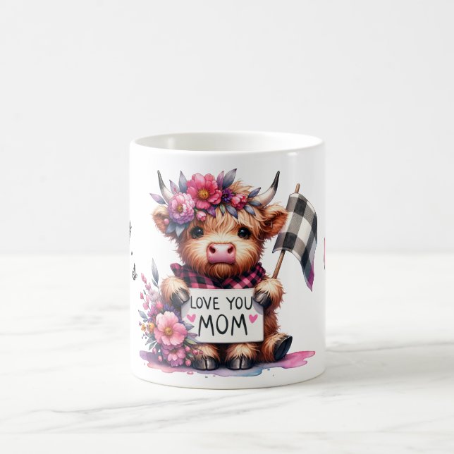 Cute Personalised Mother's Day Quote/Cow Coffee Mug (Center)