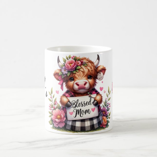 Cute Personalised Mother's Day Quote/Cow Coffee Mug (Center)