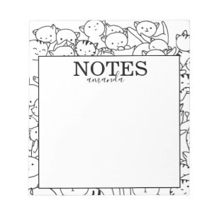 Cute Personalised Name Cats  Notepad
