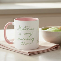 Cute Personalised Name Mummy Matcha Tea Script 