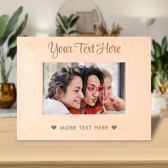 Cute Personalised Name Text Typography Script  Etched Frames (Creator Uploaded)