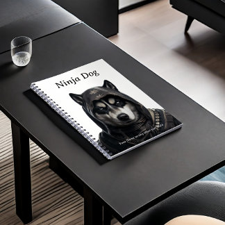 Cute Personalised Ninja Dog Husky Notebook