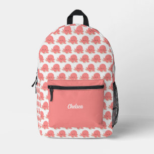Cute Personalised Octopus Pattern Printed Backpack