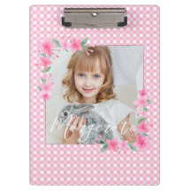 Cute Personalised one Photo Pink 