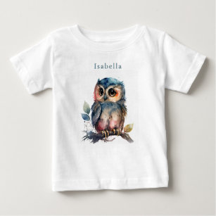 Cute Personalised Owl Baby T-Shirt