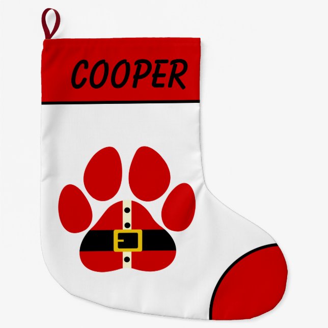Cute Personalised Pet Christmas Stocking (Front)