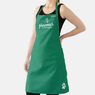 Cute Personalised Pet Groomer Extraordinaire Apron