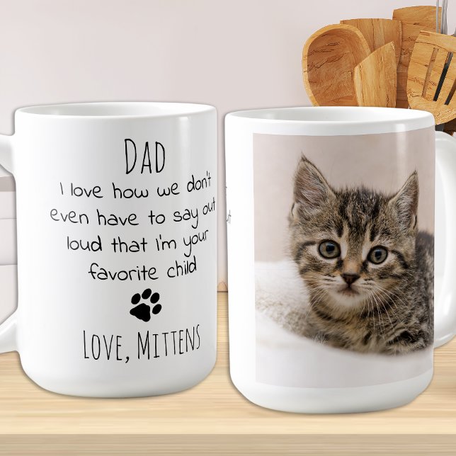 Cute Personalised Pet Photo Dog Cat Dad Coffee Mug (Creator Uploaded)