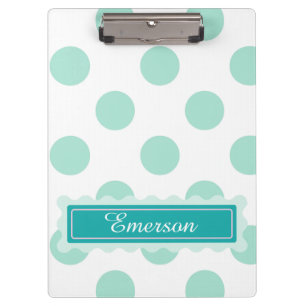 Cute Personalised Polka Dot Clipboard