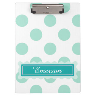 Cute Personalised Polka Dot Clipboard