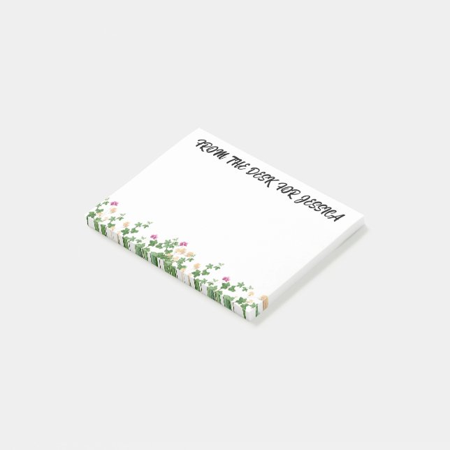 Cute Personalised Post-it notes (Angled)