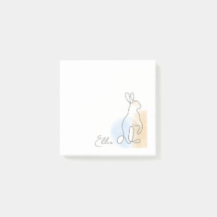 Cute personalised rabbit post it notes