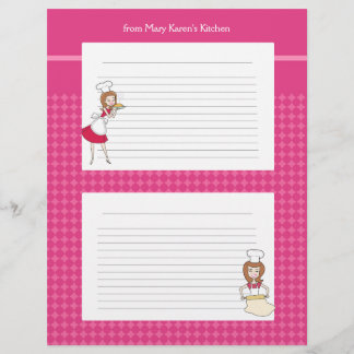 Cute Personalised Recipe Pages