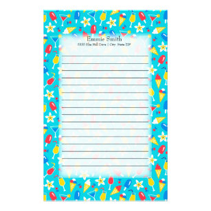 Beach Theme Stationery, Beach Theme Custom Stationery