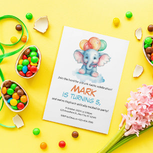 Cute Personalised Safari Birthday Invitation
