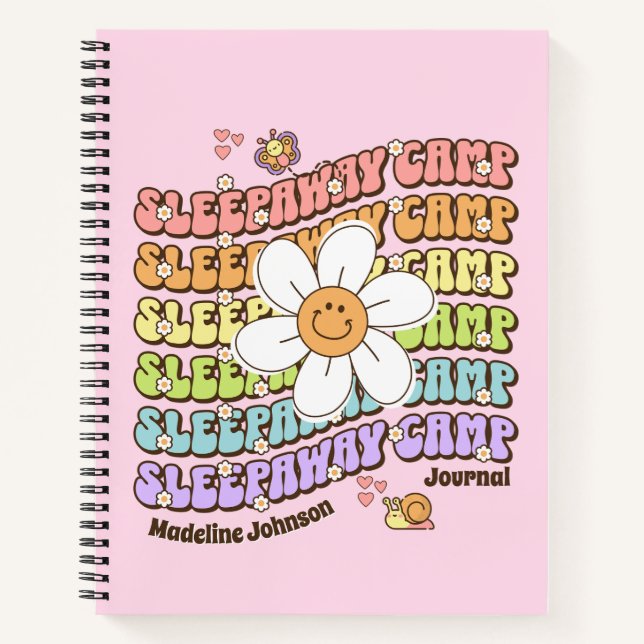 Cute Personalised Sleepaway Camp Teen Notebook (Front)