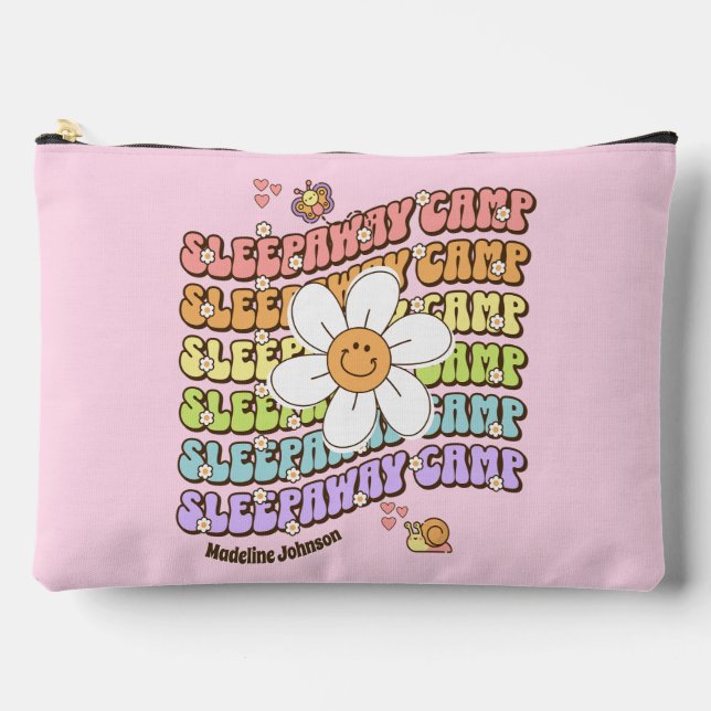 Cute Personalised Sleepaway Summer Camp Accessory Pouch (Front)