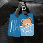 Cute Personalised Sleepy Baby Bear Luggage Tag<br><div class="desc">Cute Personalised Sleepy Baby Bear Luggage Tag is a perfect accessory for new parents travel luggage. With the personalised name in the front and other information in the back,  this tags is extra special.</div>