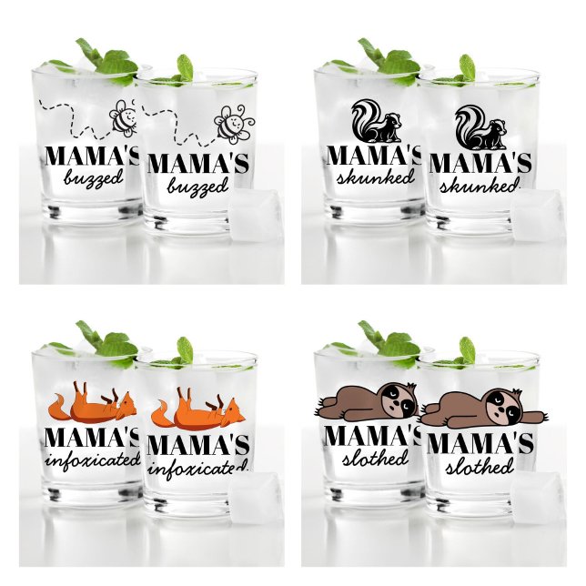 Cute Personalised Sloth Fox Bee And Fox Cool Funny Whiskey Glass (Creator Uploaded)