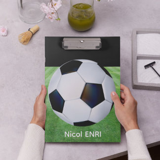Cute Personalised Soccer Clipboard for Kids 