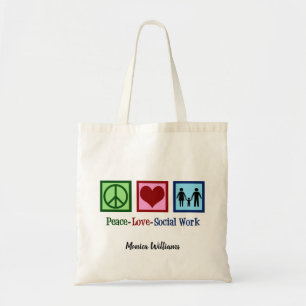 Cute Personalised Social Worker Tote Bag