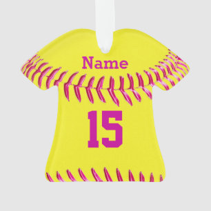 Cute Personalised Softball Ornaments, Jersey Shirt Ornament