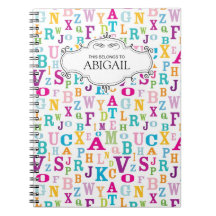 Cute Personalised Spiral Bound Notebooks