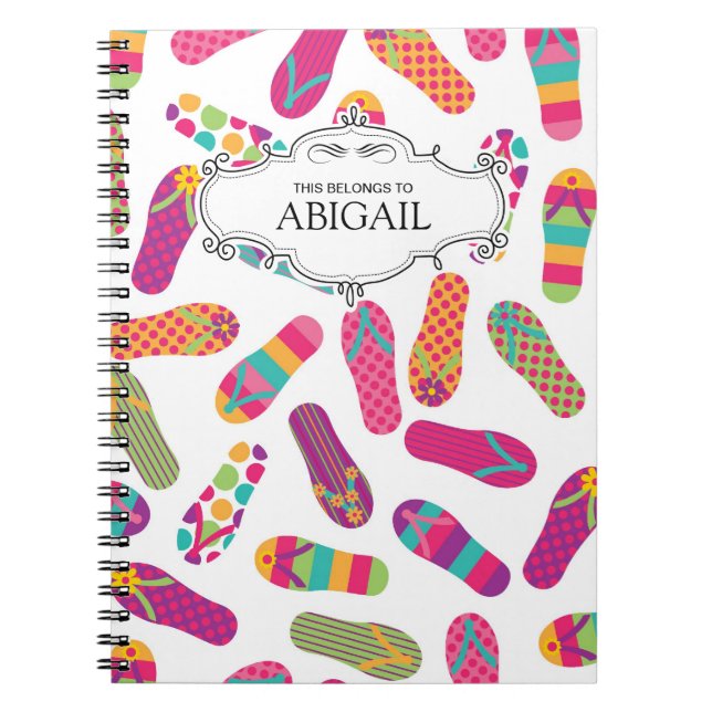 Cute Personalised Spiral Bound Notebooks (Front)