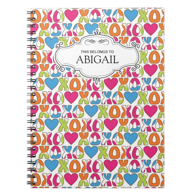Cute Personalised Spiral Bound Notebooks (Front)