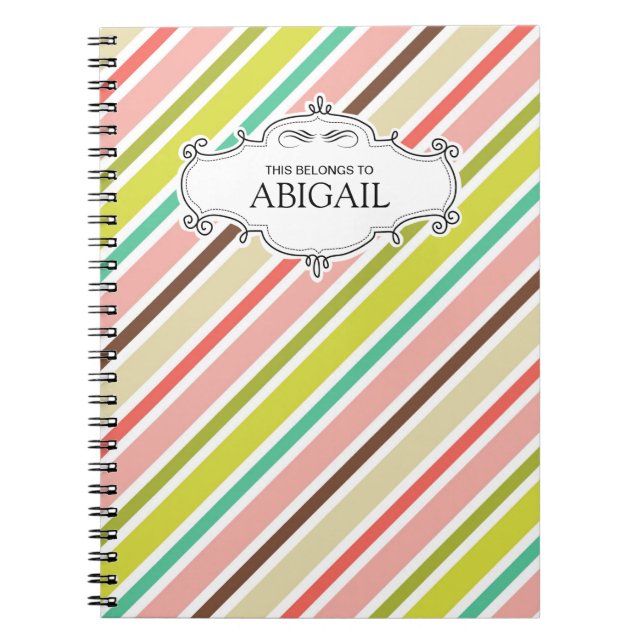 Cute Personalised Spiral Bound Notebooks (Front)