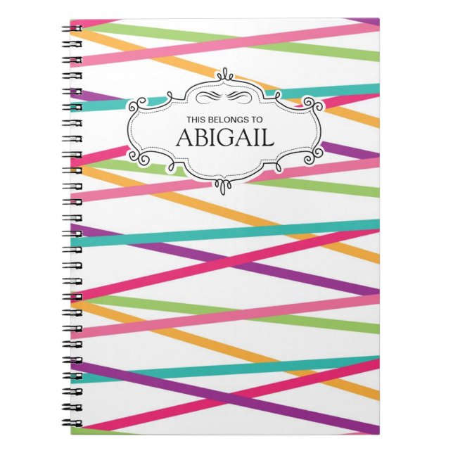 Cute Personalised Spiral Bound Notebooks (Front)