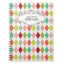 Cute Personalised Spiral Bound Notebooks